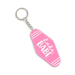 Viv&Lou® Lake Babe Keychain | Lake Lover Gift Cute Summer Key Ring #ACK-HOTEL-HTPKWHT-LBABE - Keychain - Women’s