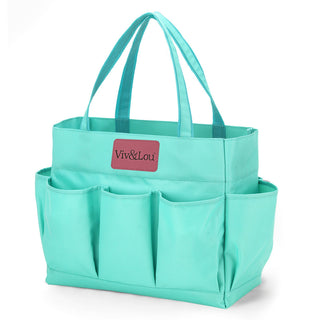 Viv&Lou® Large Mint Carry All Bag Oversized Travel Beach Everyday Tote #M635-MINT-VL107