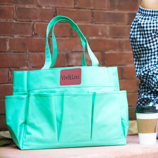 Viv&Lou® Large Mint Carry All Bag Oversized Travel Beach Everyday Tote #M635-MINT-VL107