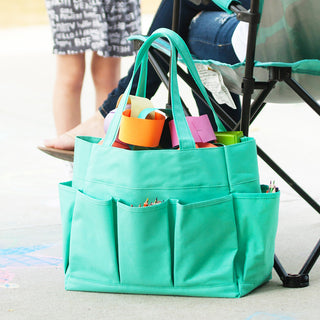 Viv&Lou® Large Mint Carry All Bag Oversized Travel Beach Everyday Tote #M635-MINT-VL107