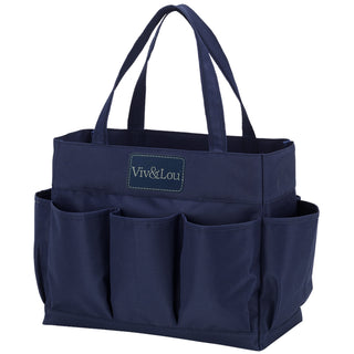 Viv&Lou® Large Navy Carry All Bag Oversized Travel Beach Everyday Tote #M635-NAVY-VL109