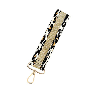 Viv&Lou® Leopard Gold Stripe Wristlet Strap | Leopard Print Keychain Holder #MNA106VL-GDLPRD - Bag Strap - Women’s