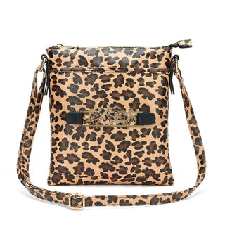 Viv&Lou® Leopard Grace Crossbody Boutique Purse with Snap off Acrylic Panel #MG860-LPRD - TURTLES - Crossbody Bag