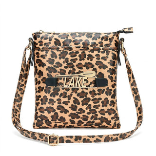 Viv&Lou® Leopard Grace Crossbody Boutique Purse with Snap off Acrylic Panel #MG860-LPRD - LAKE (gold) - Crossbody Bag