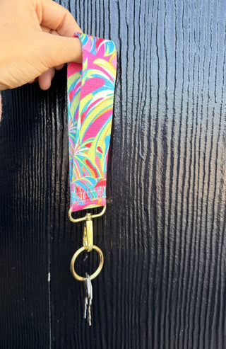Viv&Lou® Let’s Get Tropical Wristlet Strap Palm Print Keychain Wristlet #MNA106VL-TRP - Wristlet