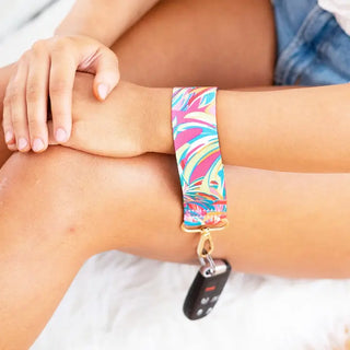 Viv&Lou® Let’s Get Tropical Wristlet Strap Palm Print Keychain Wristlet #MNA106VL-TRP - Wristlet