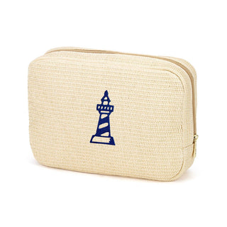 Viv&Lou® Lighthouse Hilton Cosmetic Case Beach Makeup Organizer #M233VL-NAT-NYLIGHT - Makeup/Cosmetic Bag