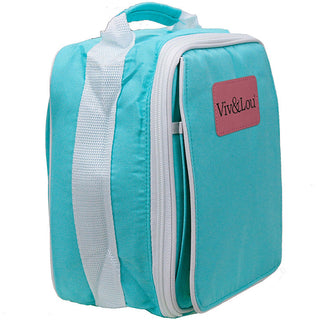 Viv&Lou® Mint-White Insulated Lunch Box for Work School Travel #M503-MINT-VLP - Lunch Bag/Box