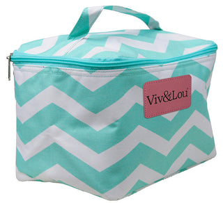 Viv&Lou® Mint White Large Cosmetic Bag Travel Makeup Organizer #M300ZZ-MINT-VLP - Makeup/Cosmetic Bag