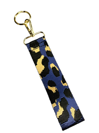 Viv&Lou® Navy Leopard Wristlet Strap Leopard Print Keychain Wristlet Gift #MNA106VL-NYLPRD - Wristlet