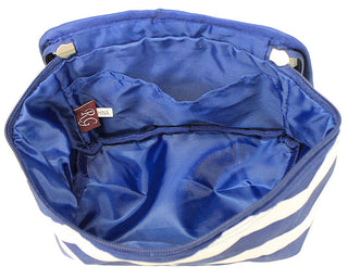 Viv&Lou® Navy White Large Cosmetic Bag Travel Makeup Organizer #M303ZZ-NAVY-VLU - Makeup/Cosmetic Bag