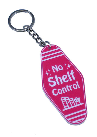 Viv&Lou® No Shelf Control Motel Keychain Retro Reader Gift Pink White #ACK-HOTEL-HTPKWHT-SHELF - Keychain - Women’s