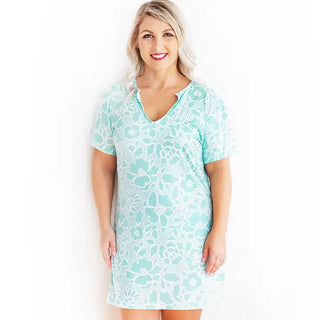 Viv&Lou® Ocean Breeze Short Sleeve Dress Coastal Resort Summer Outfit #MA2022VL-BRZ - Dress - Women’s