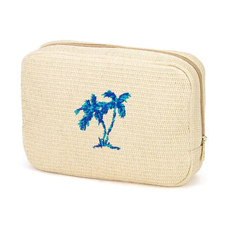 Viv&Lou® Palm Tree Hilton Cosmetic Case Beach Makeup Organizer #M233VL-NAT-PALMS - Makeup/Cosmetic Bag