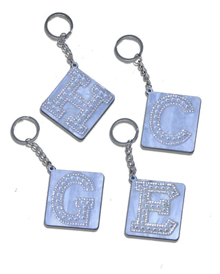 Viv&Lou® Pearl Acrylic Letter Keychain Personalized Monogram Gift #ACK-LETTER-PEARL - Keychain - Women’s