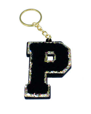 Viv&Lou® Personalized Black Acrylic Letter Keychain Monogram Initial Gift #ACK-LETTER-BLK - Keychain - Women’s