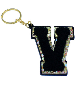 Viv&Lou® Personalized Black Acrylic Letter Keychain Monogram Initial Gift #ACK-LETTER-BLK - Keychain - Women’s