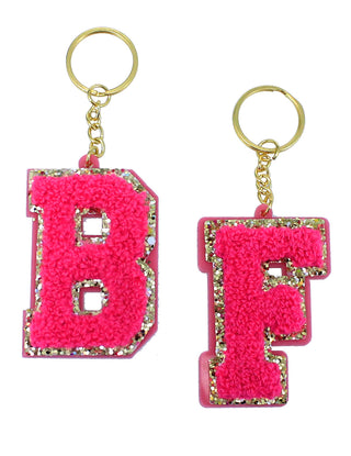 Viv&Lou® Personalized Pink Acrylic Letter Keychain Monogram Initial Gift #ACK-LETTER-HTPK - Keychain - Women’s