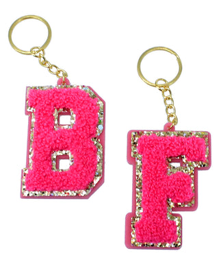 Viv&Lou® Personalized Pink Acrylic Letter Keychain Monogram Initial Gift #ACK-LETTER-HTPK - Keychain - Women’s