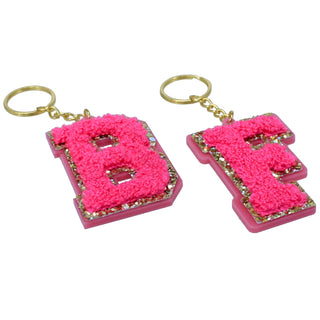 Viv&Lou® Personalized Pink Acrylic Letter Keychain Monogram Initial Gift #ACK-LETTER-HTPK - Keychain - Women’s