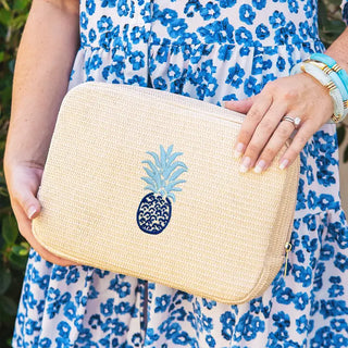 Viv&Lou® Pineapple Hilton Cosmetic Case Beach Makeup Organizer #M233VL-NAT-PINE23 - Makeup/Cosmetic Bag