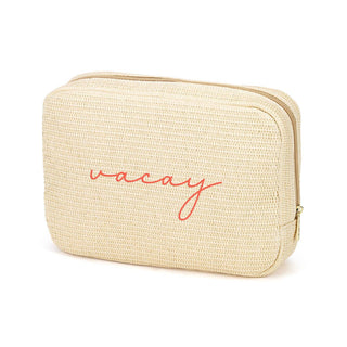 Viv&Lou® Script Vacay Hilton Cosmetic Case Travel Makeup Organizer #M233VL-NAT-SPTVACAY - Makeup/Cosmetic Bag