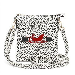 Viv&Lou® Spot On Crossbody Boutique Purse with Snap off Acrylic Panel #MG860-SPOT - RED SLEIGH - Crossbody Bag - Women’s