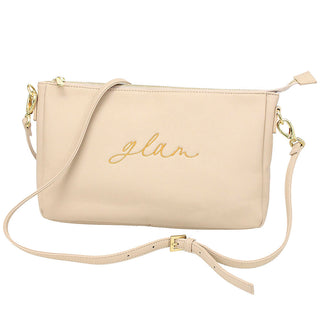 Viv&Lou® Tan Hadley Crossbody Purse Glam Patch Vegan Leather #M879-TAN-GLAM
