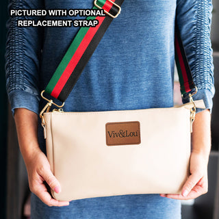 Viv&Lou® Tan Hadley Crossbody Purse Vegan Leather Everyday Handbag #M879-TAN-VL102