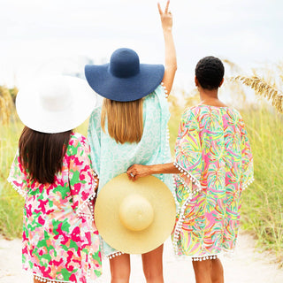 Viv&Lou® Tootie Fruity Pom Pom Beach Cover Up Tropical Swim Wrap #MA2020VL-FRT - Swim Cover Up - Women’s
