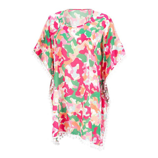 Viv&Lou® Tootie Fruity Pom Pom Beach Cover Up Tropical Swim Wrap #MA2020VL-FRT - Swim Cover Up - Women’s