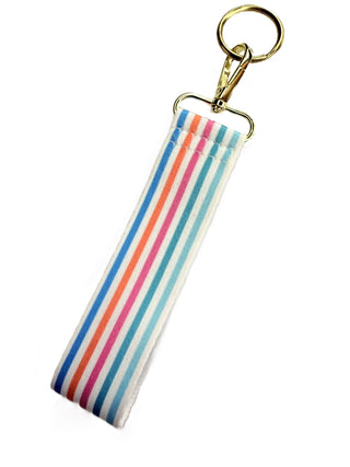 Viv&Lou® Tulum Stripe Wristlet Strap Colorful Keychain Lanyard Gift #MNA106VL-TUL - Bag Strap - Women’s