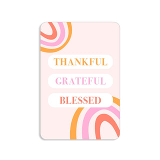 Thankful, Grateful, Blessed Keepsake Card