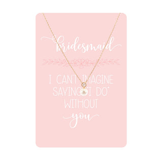 Bridesmaid Keepsake Necklace Card