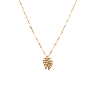 Silver Palm Leaf Necklace