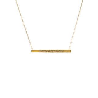 Gold Be True Bar Necklace Card 