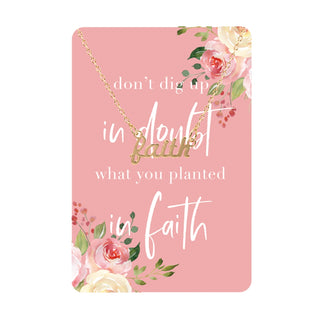Planted in Faith Keepsake Necklace Card