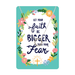 Faith Bigger Than Fear Keepsake Necklace Card
