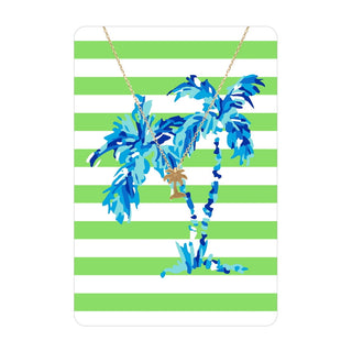 Gold Palm Tree Necklace Card
