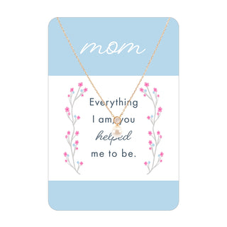 Gold Pearl Mom Necklace Card 