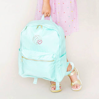 Volleyball Mint Charlie Backpack Sports School Travel Athletic Book Bag #M364VL-MINT-VOLLEY - Backpack - Women’s