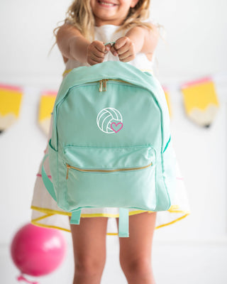Volleyball Mint Charlie Backpack Sports School Travel Athletic Book Bag #M364VL-MINT-VOLLEY - Backpack - Women’s