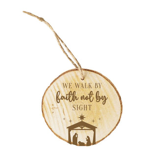 Walk by Faith Wood Ornament - 4 PC SET #LOR-S4W-FAITH23 - Ornament