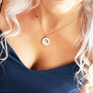 White Baseball Necklace Gold Enamel Baseball Mom Game Day Jewelry #VLJ2638-WHTBASE - Pendant/Charm Necklace