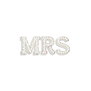 White Pearl Single Letter Patches #ABC-PEARL