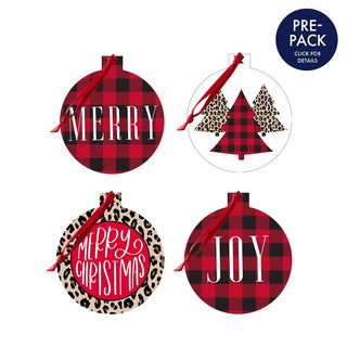 Wild About Christmas Ornament 4 pc Set Pre-Pack #SO-RD4-WILD - Ornament Set