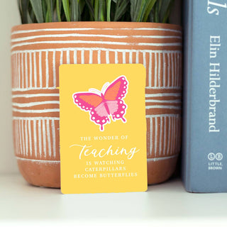 Wonders of Teaching Keepsake Card #VLJC-858GD-WONDER - Pendant/Charm Necklace