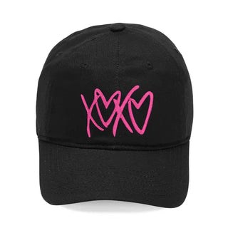 XOXO Heart Hat Embroidered Pink Baseball Cap for Women #M190-HRTXO - Black - Baseball Cap - Women’s