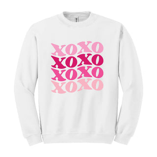 XOXO Sweatshirt Cute Valentine’s Day Cozy Love Graphic Pullover #HPSW-XO23 - White / S - Graphic Sweatshirt - Women’s
