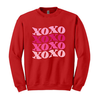 XOXO Sweatshirt Cute Valentine’s Day Cozy Love Graphic Pullover #HPSW-XO23 - Red / S - Graphic Sweatshirt - Women’s